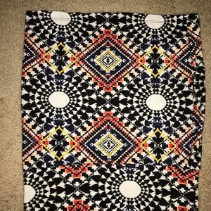 Patterned Pencil Skirt